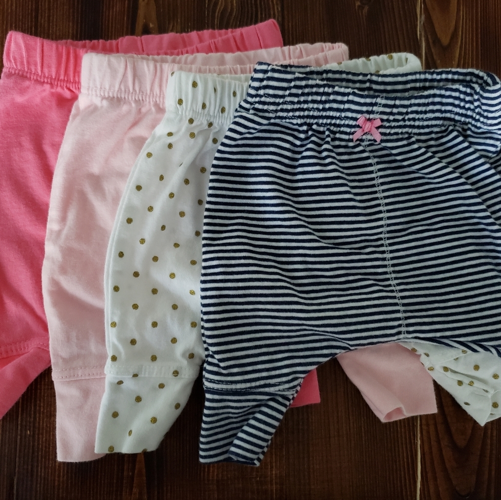 Preemie Girls Pants (4 pack)
